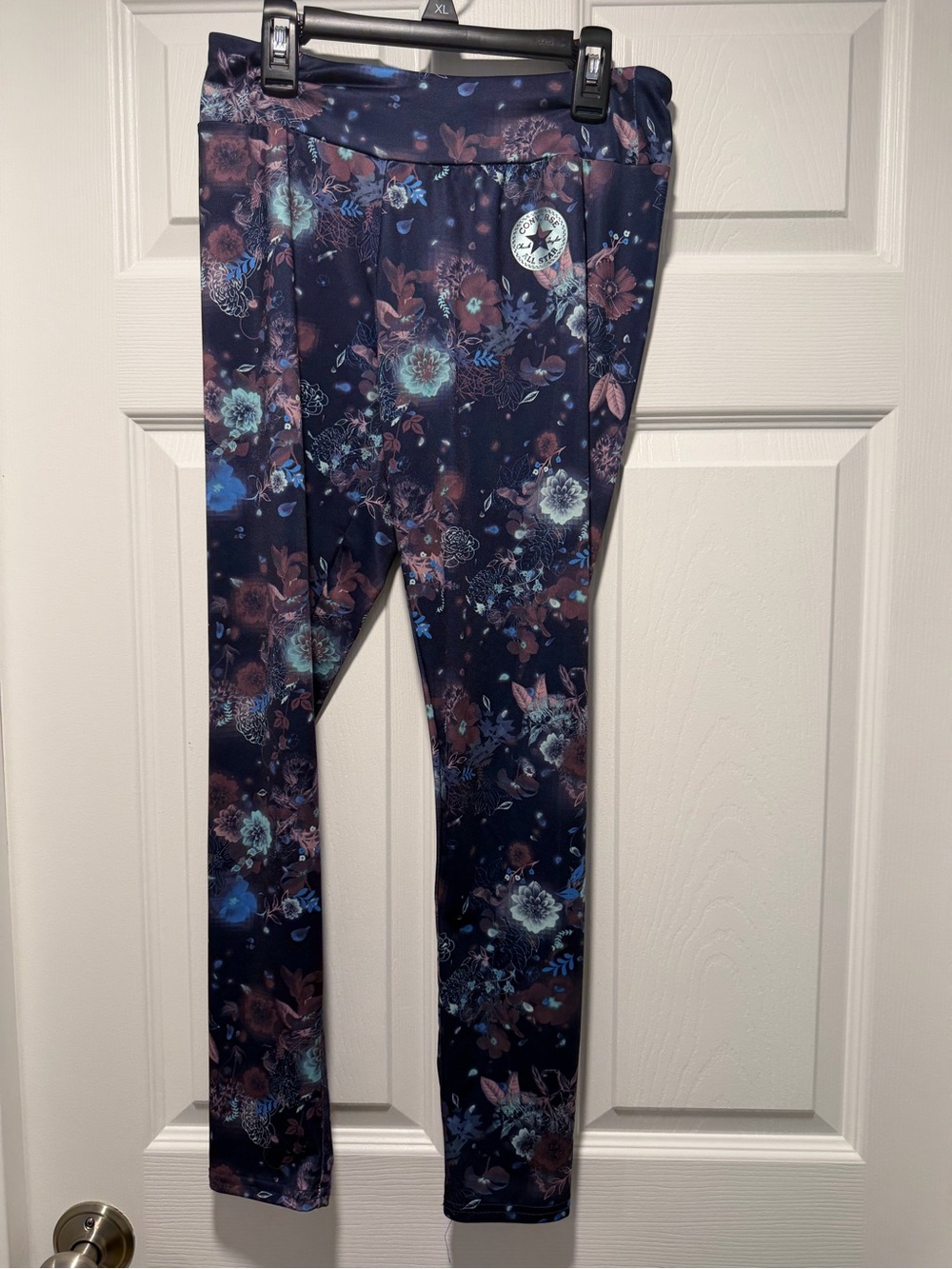 Converse Navy Floral Print Girls' Leggings